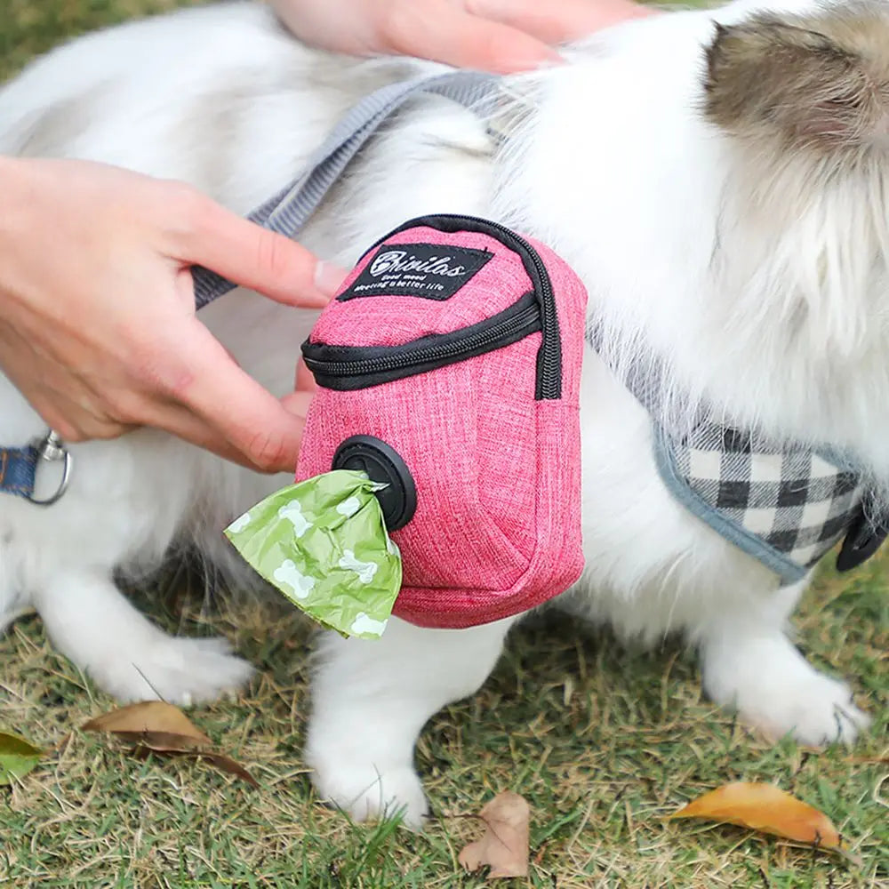 Portable Dog Treat Pouch – Training & Travel Bag with Poop Dispenser