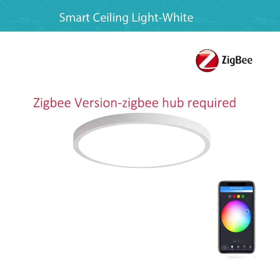 Tuya Wifi/Zigbee Ceiling Light RGBCW Led Ceiling Lamp Livingroom Home Decoration Smart Lamp For Smart Life APP Alexa Google Home