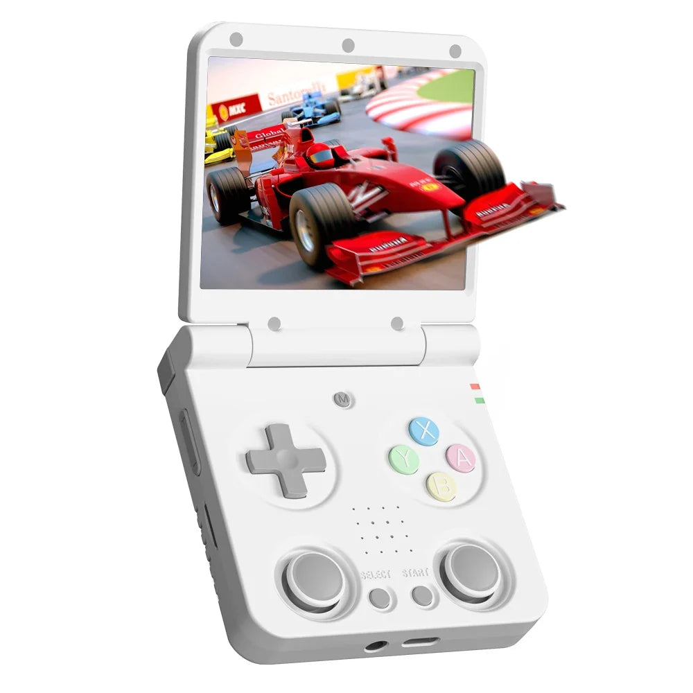 MIYOO Flip V2 Handheld Game Console 3.5''IPS Screen Retro Compact Portable Game Machine for On-the-Go Entertainment Players Gift