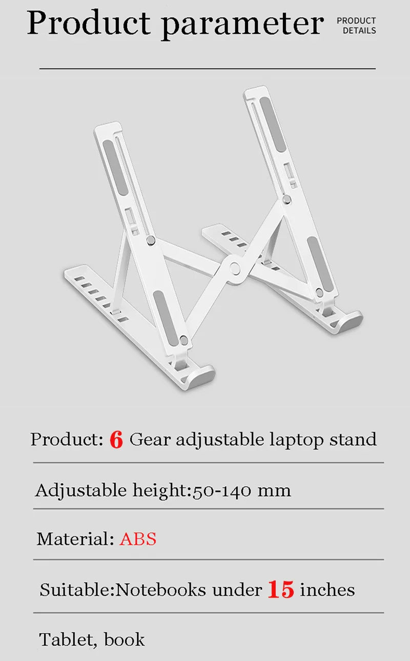 Portable Laptop Stand Notebook Stands Adjustable Ergonomic Laptop Support Base Holder for Macbook Computer Accessories Bracket
