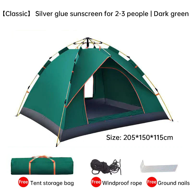 QuickSet Oasis: Tienda de campaña automática para 2-4 personas, ¡lista para lluvia y sol!
