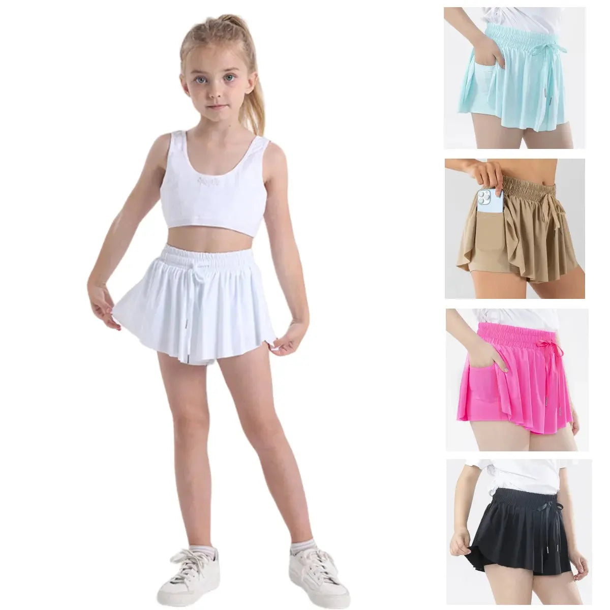 Cute & Comfortable Girls' Athletic Shorts with Skirt