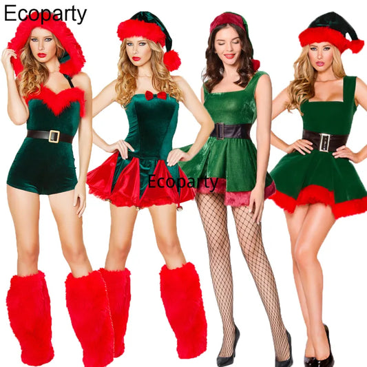 Lindos trajes de elfo de Navidad