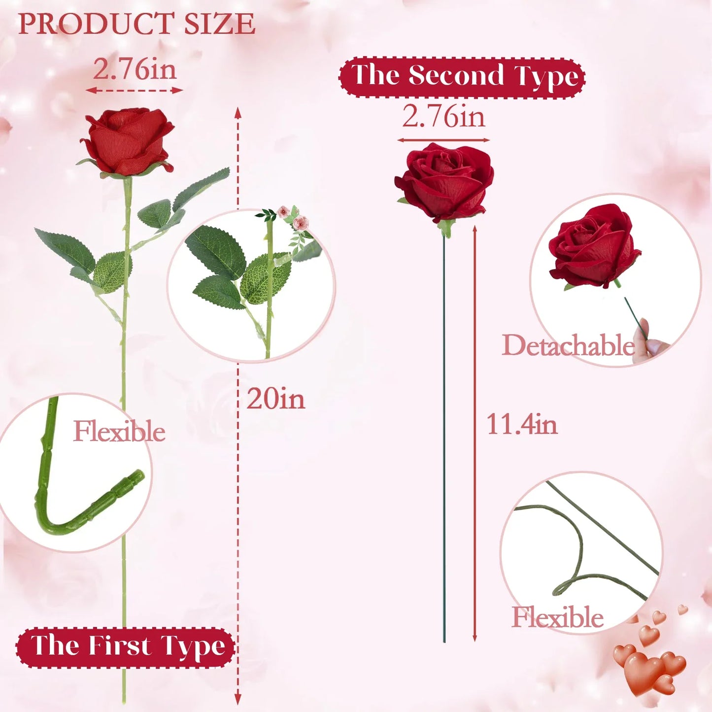 18-300pcs Artificial Rose Flowers Velvet Red Roses Artificial Flowers