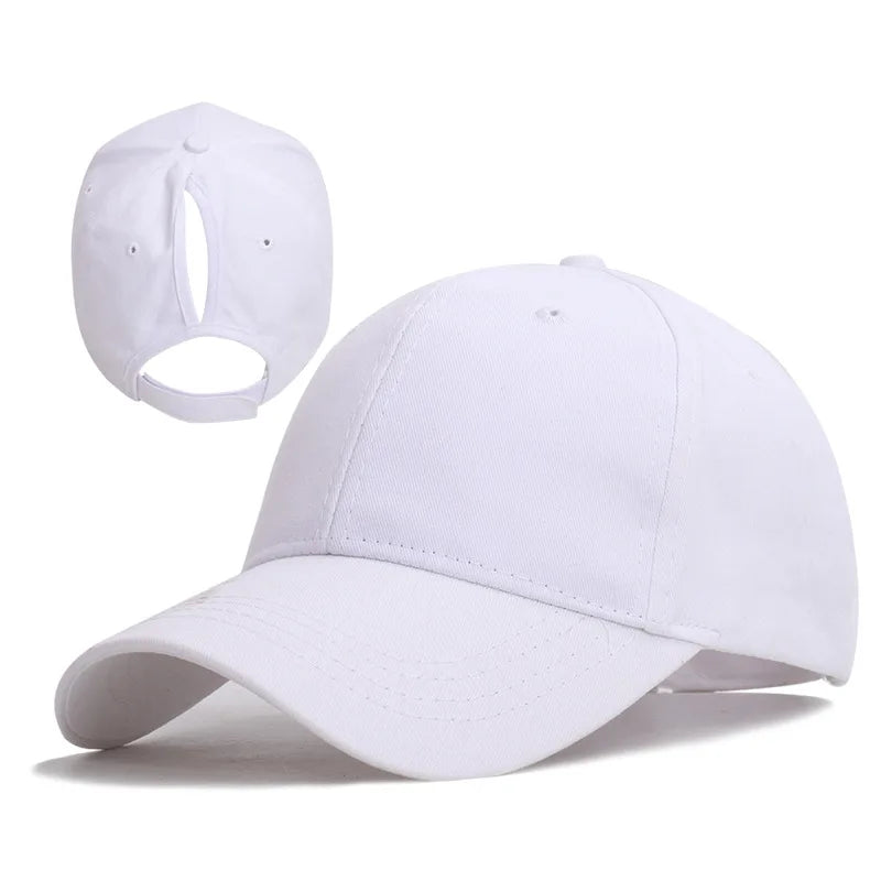 Baseball Cap with Ponytail Slot