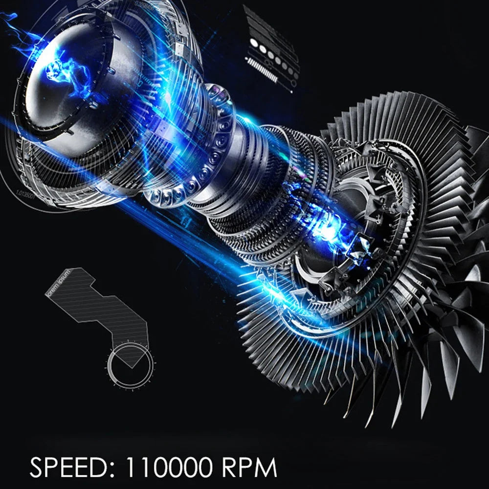 110000rpm Brushless Professional Hair Dryer Negative Ion Blower High