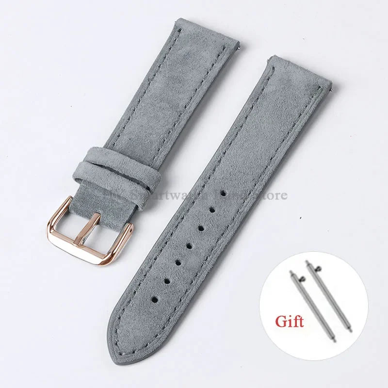Motorola Moto Vintage Suede Leather Quick Release Watch Band Strap