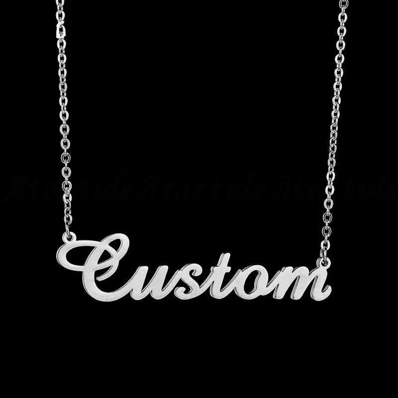 Atoztide Customized Fashion Stainless Steel Name Necklace Personalized