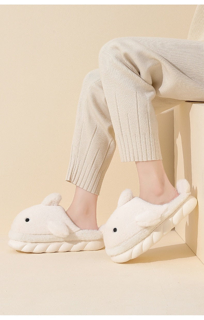 Pantuflas de tiburón suaves