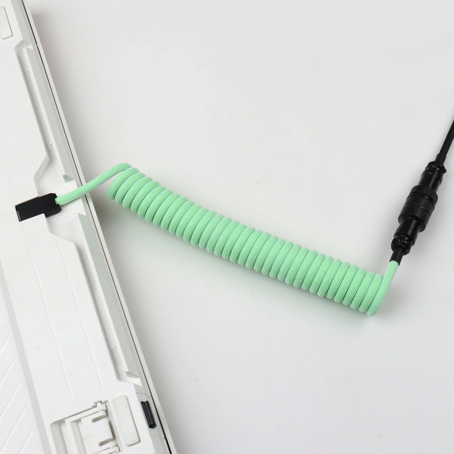 LANO USB-C to Type-C Coiled Cable Gamer Keyboard Custom Coil Type USB C Cable With Detachable Pilot Connector