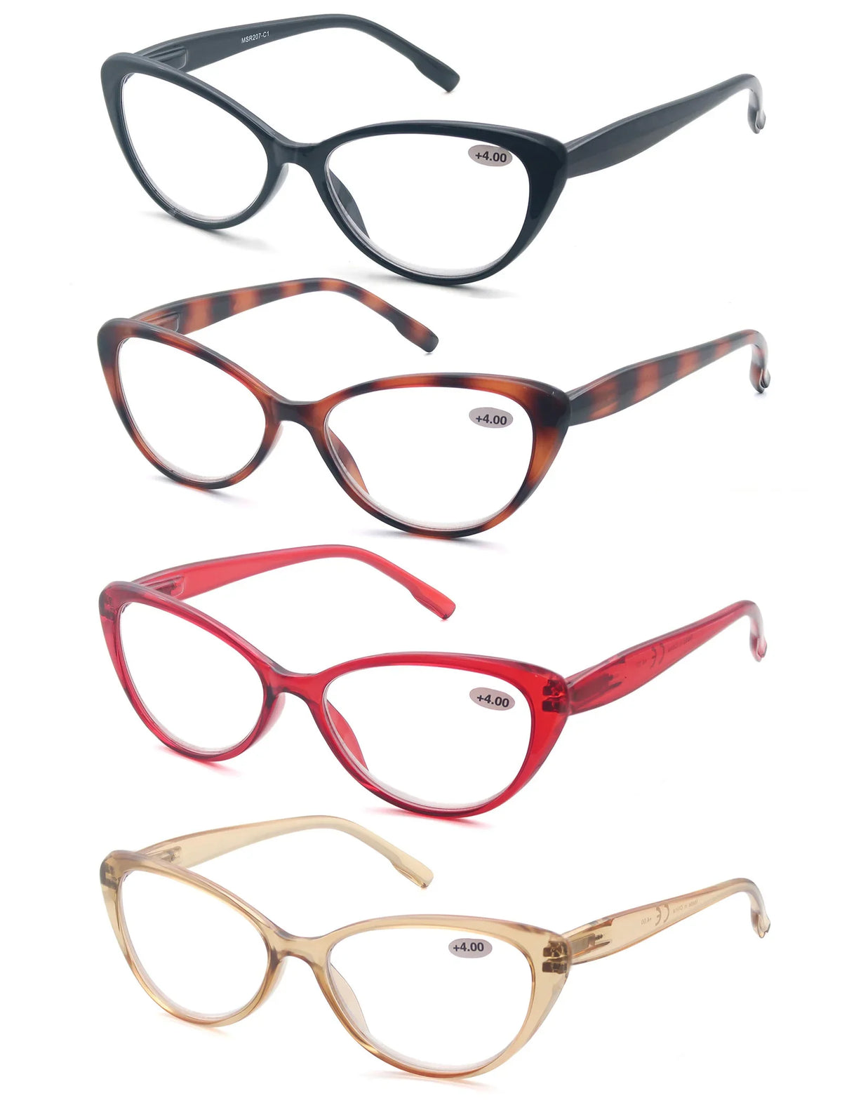 Reading Glasses Women Cat Eye Ladies Readers Lightweight Unbreakable Presbyopic Eyeglasses with Spring Hinge Glasses Reading