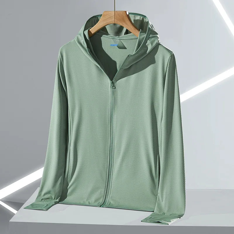 UPF45 UV Sun Protection Clothing Women's Zip Up thin Hoodie Long Sleeve Seatshirt Light Outdoor Fishing Running Hiking Jacket