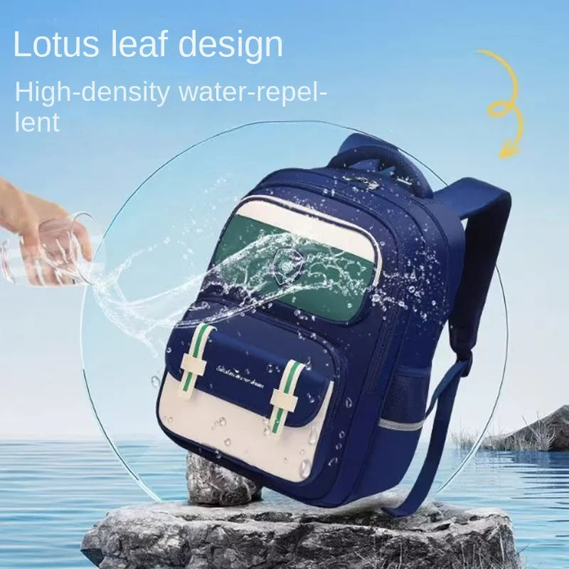 Sun Eight Orthopedic School Bag Grade 3-6 Primary Student Shoulder Backpack Large Capacity Light Water Proof Mochilas Escolares