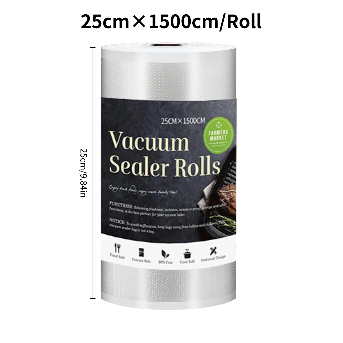 saengQ Kitchen Food Vacuum Sealer Bag Sous Vide Storage Bags For Vacuum Packaging 12/15/20/25/30cm*1500cm/Rolls
