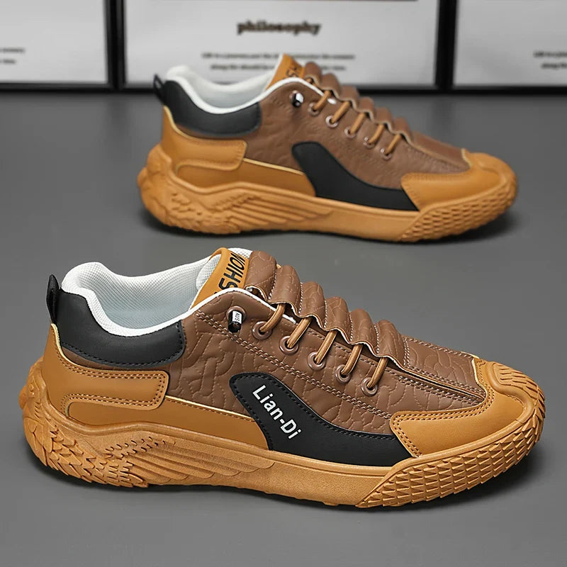 Spring and Autumn Fashion Elastic Band Sneakers for Men, Versatile Trendy Casual Shoes, Student Running Shoes, Soft-Soled Lightweight Men's Shoes