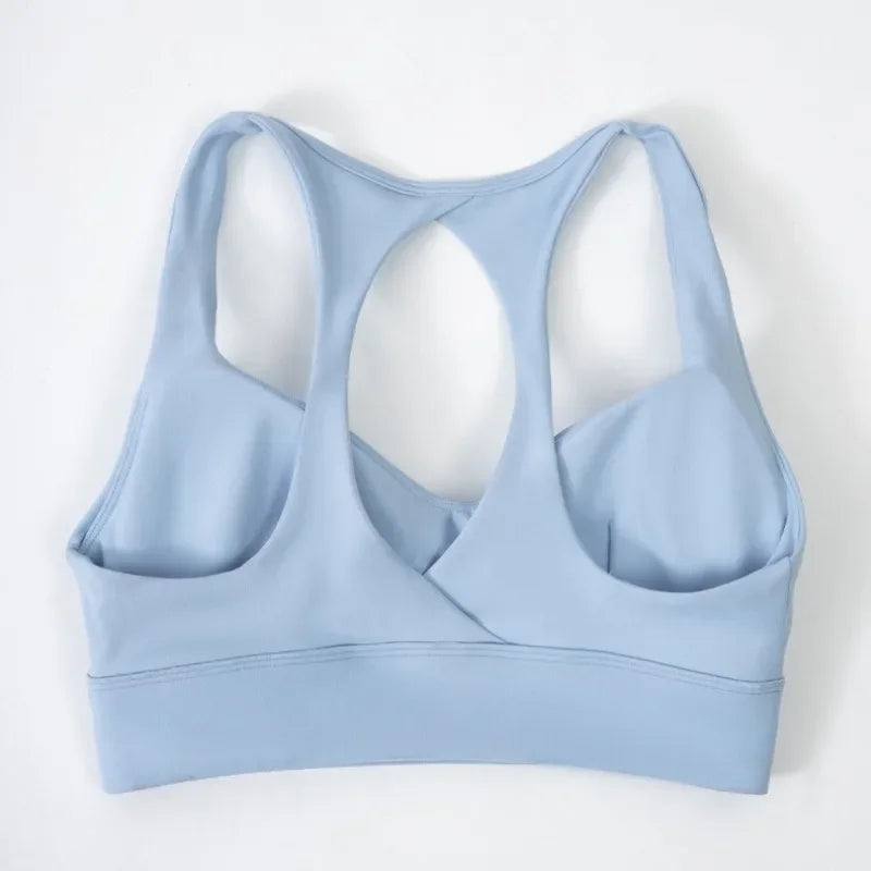High-Support Push-Up Halter Yoga Bra Top