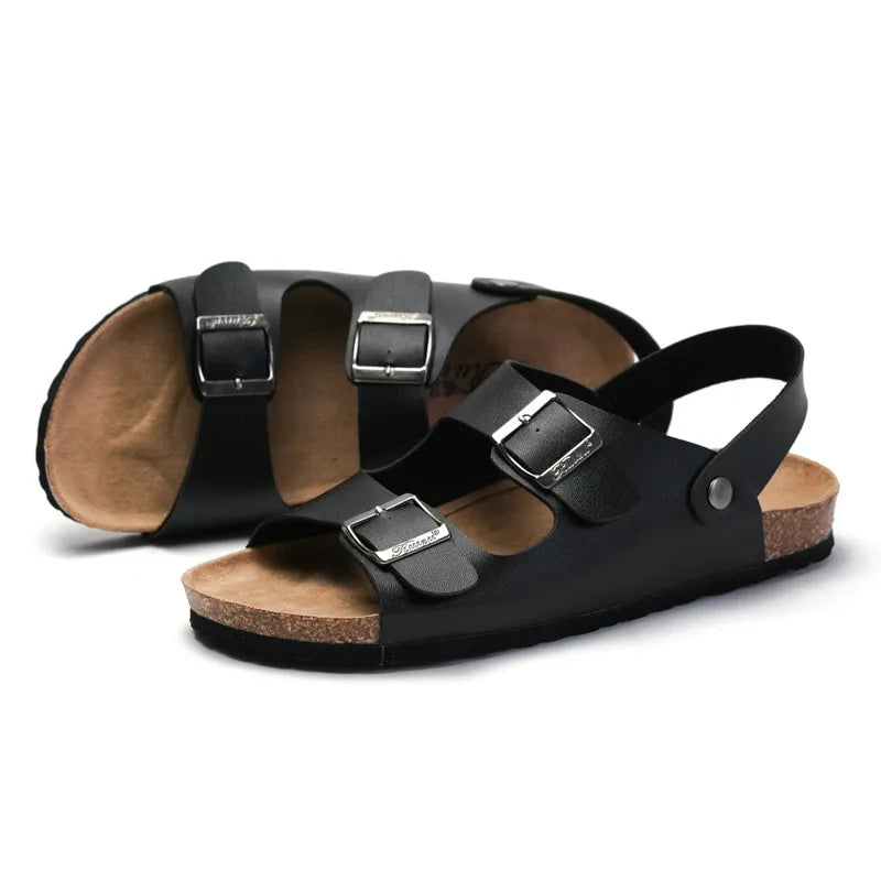 Zapatos Unisex Mujer y Hombre Sandalias de Corcho con Tira Trasera Zuecos Gladiador