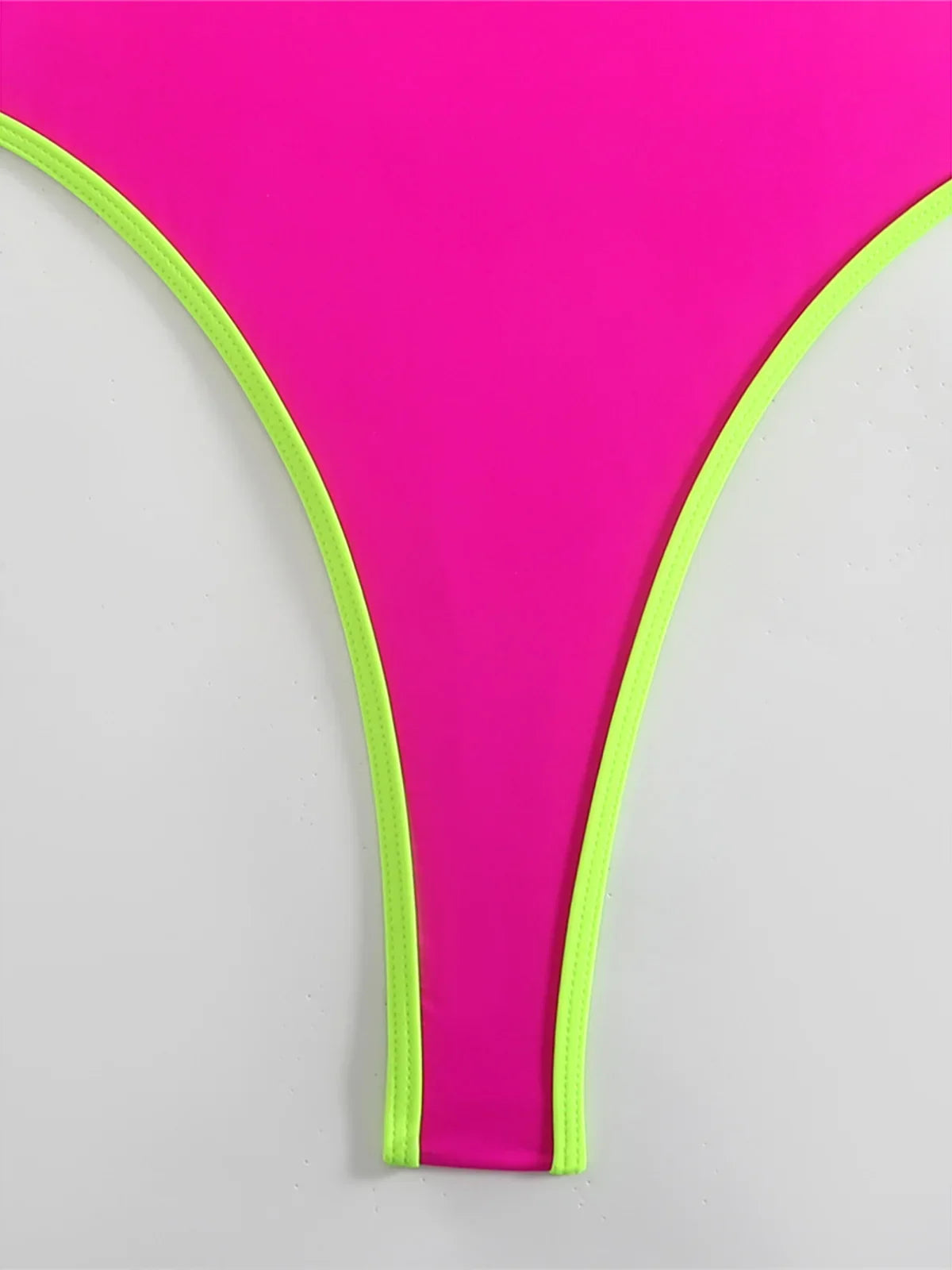 V Neck Splicing Extreme String Mini Micro Thong Women Swimwear One Piece Swimsuit Female Padded Bather Bathing Suit Swim K7085