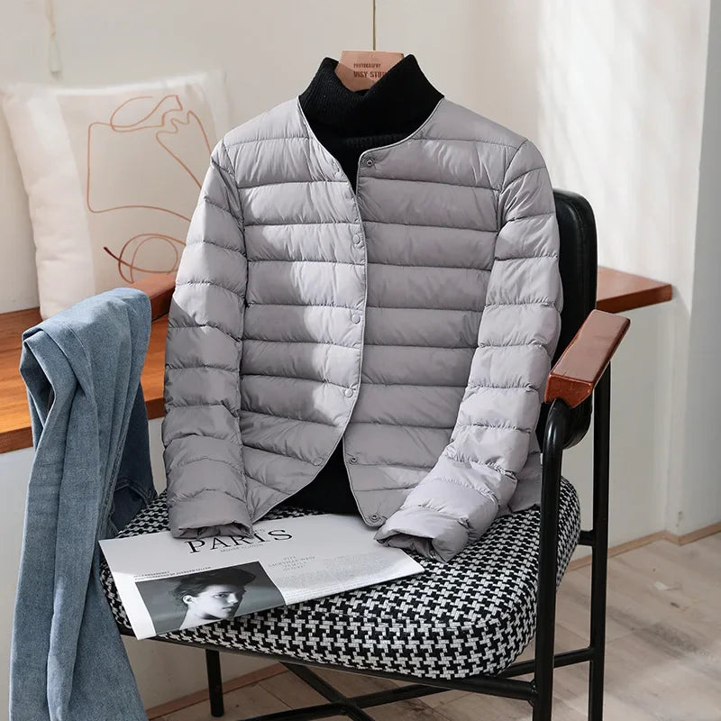 2026 New Arrivals Autumn Winter Warm Women White Duck Down Slim Jackets Female Fashion Ultra Lightweight Packable Puffer Coats