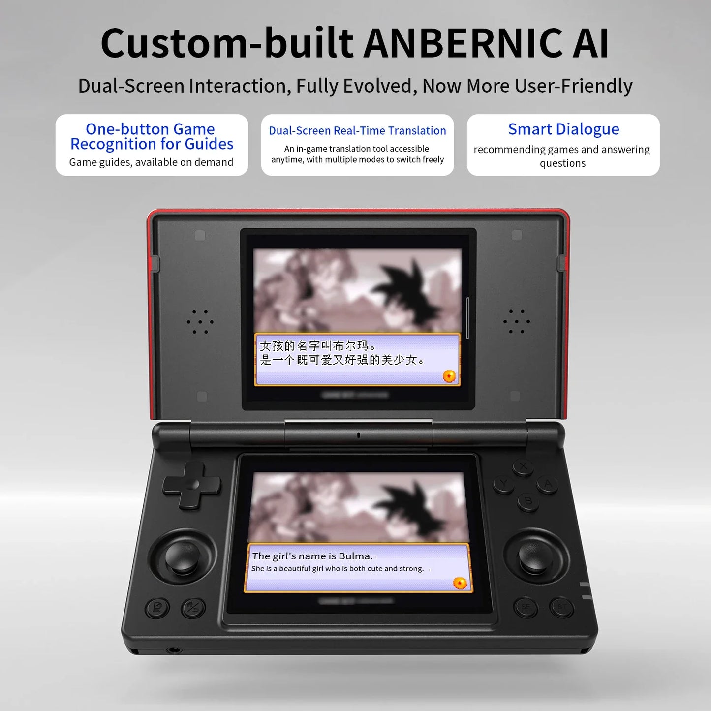 Anbernic RG DS Flip Handheld Game Console 4" IPS HD Dual Screen
