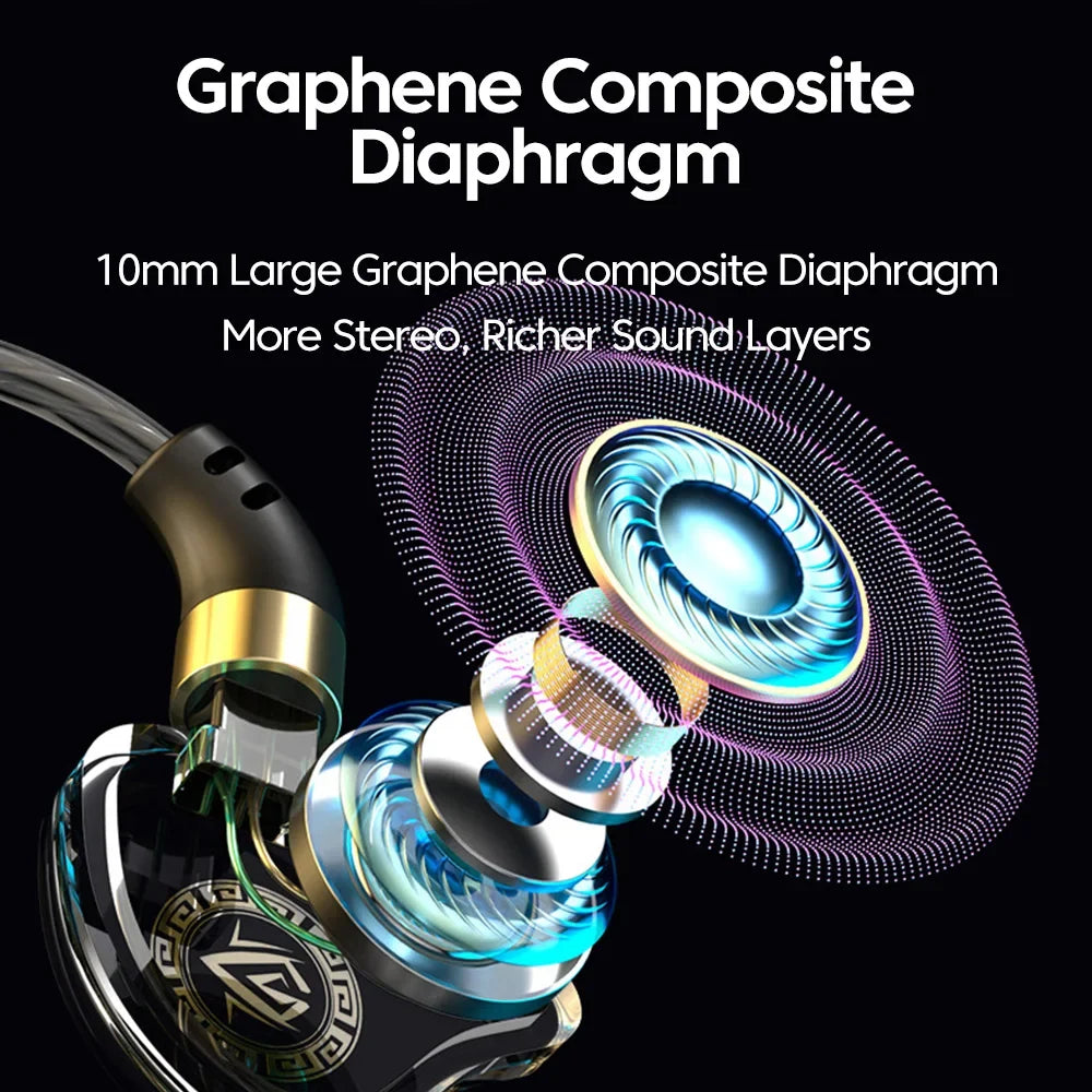 Gaming Wired Headphones 3.5mm/Type C Earphones With Microphone 360° Sound HiFi Stereo Headsets Sport Headphone For Phone in Ear