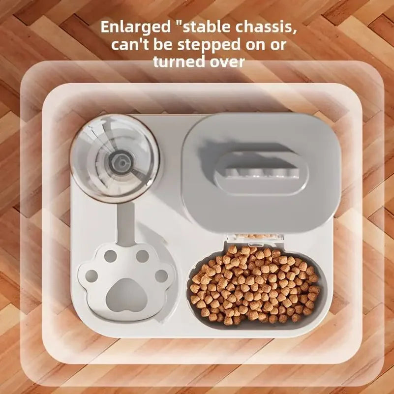 Automatic Cat & Dog Water Dispenser with Integrated Food Basin No