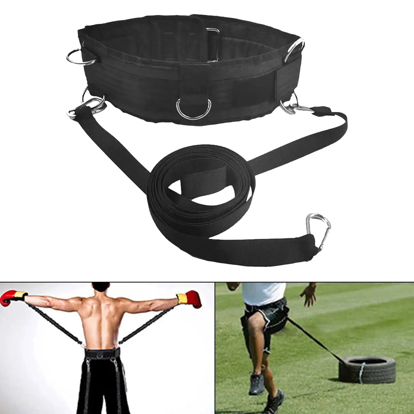Power Sled Drag Rope with Resistance Bands