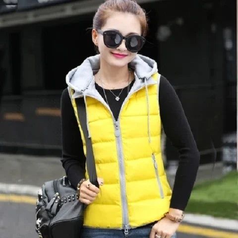 2026 New Winter Underwaist Coat Long Hooded Quilted Puffer Vest Female Warm Thicken Outwear Womens Jacket Sleeveless Waistcoat