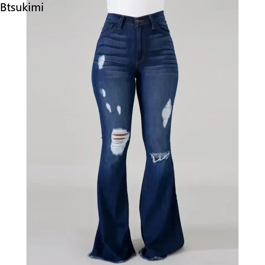 New 2026 Casual Jeans High Waist Jeans for Women Fashion Slim Hip Lift Stretch Denim Pants Street Casual Female Trousers S-3XL