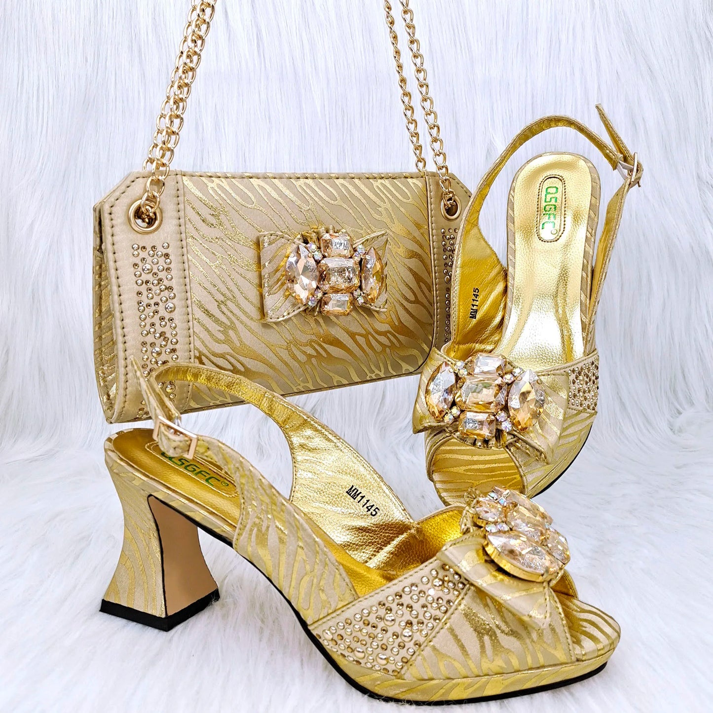 Juego a juego de zapatos y bolso nuevos HRF1-9
