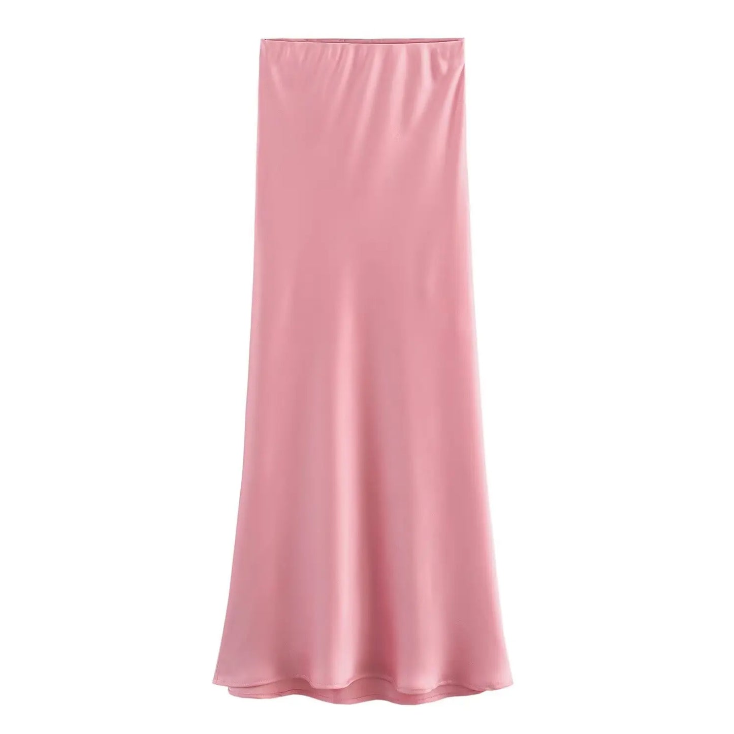 Foridol Autumn Winter Burgundy Satin Skirt Women Party Silk Skirt High Waist Straight Long Faldas Mujer Christmas Skirt