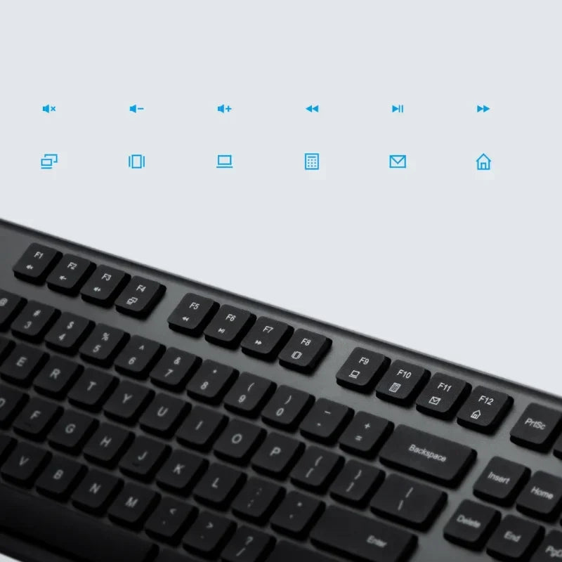 Original Xiaomi Wireless Keyboard & Mouse Set 2 104 keys Keyboard 2.4 GHz USB Receiver Mouse for PC Windows 10
