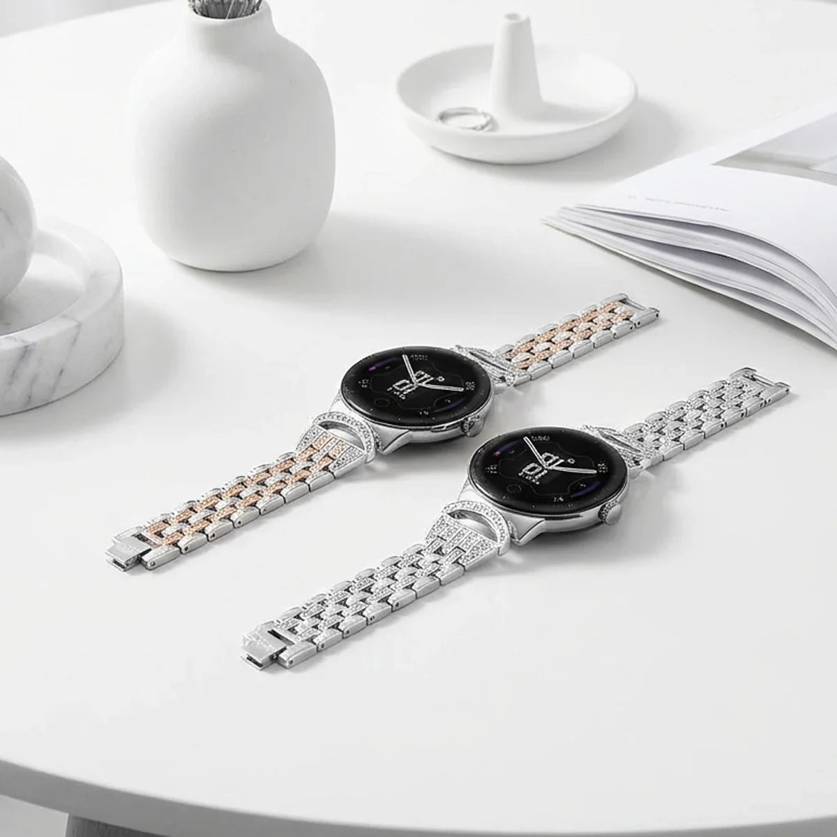 Google Pixel Watch 5, 4 & 3 41mm Rhinestone Bead Bracelet Band