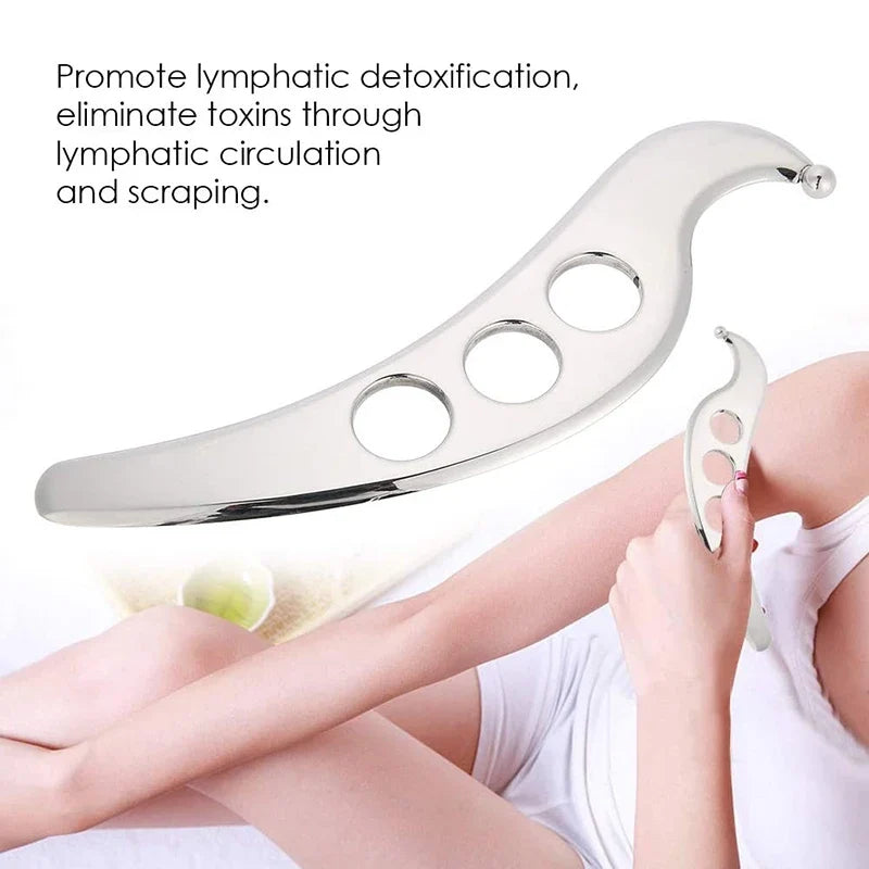 Stainless Steel Gua Sha Muscle Fascia Scraper Tool Skin Scraping Massage Tool Body Shoulder Back Arm Leg Massage Care