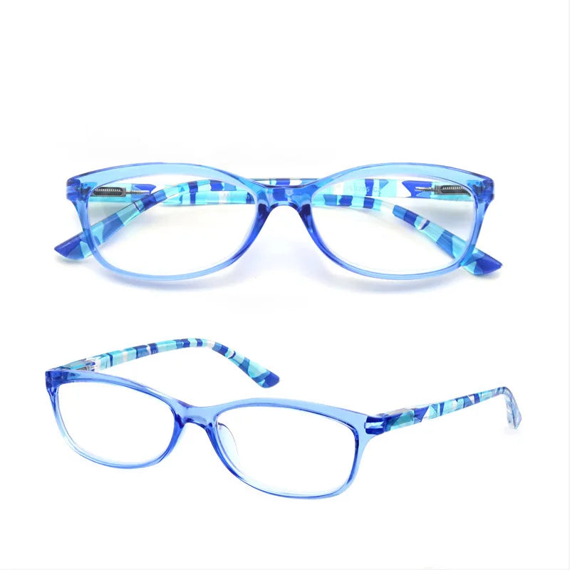 Women Reading Glasses Oval Stylish Frame Readers Eyeglasses Spring Hinge Lightweight Wear Glasses for Female with Diopter