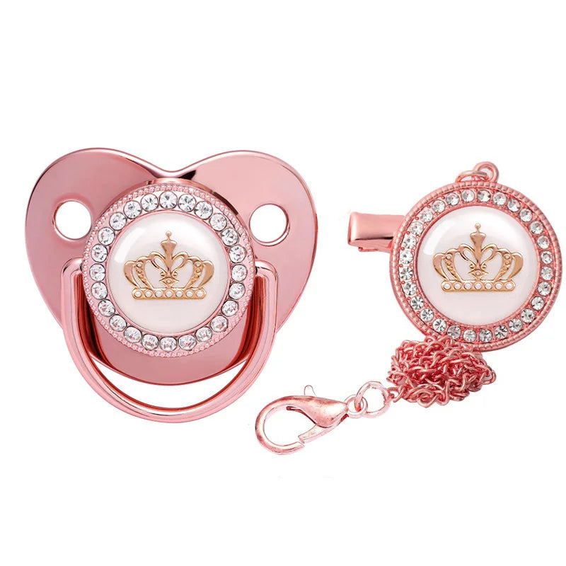 Baby Shower Gifts Baby Pacifier Rhinestone Pacifier Clips Princess