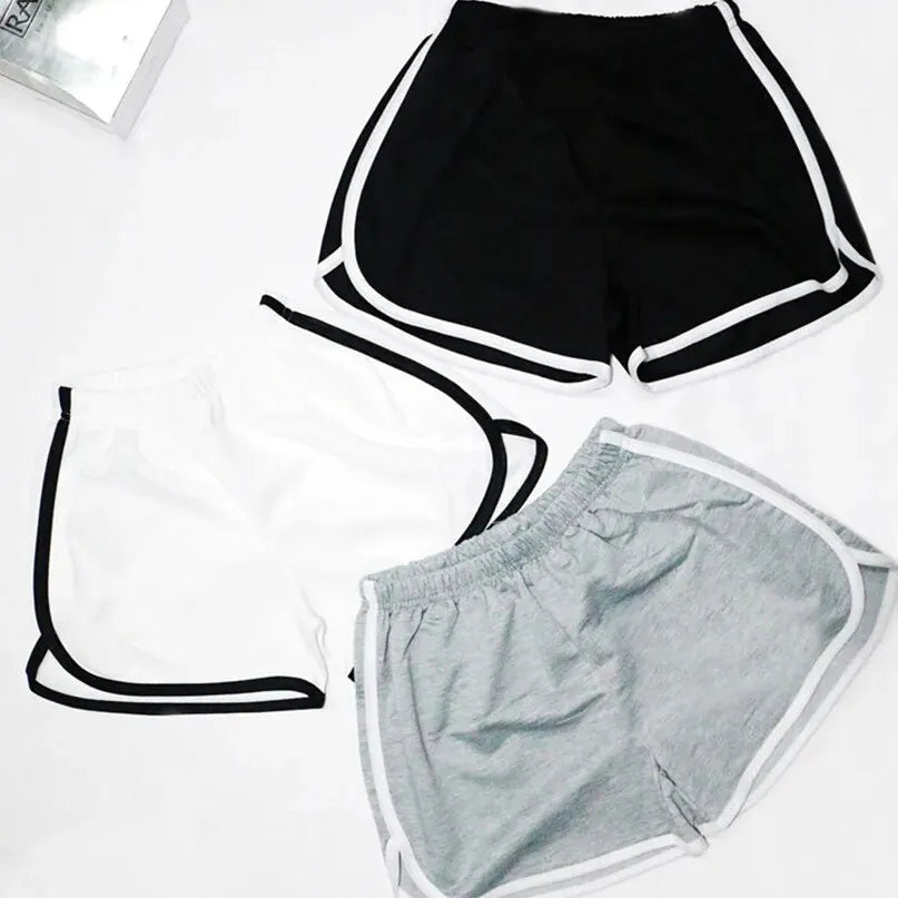 Pantalones cortos elásticos para mujer, holgados, de secado rápido
