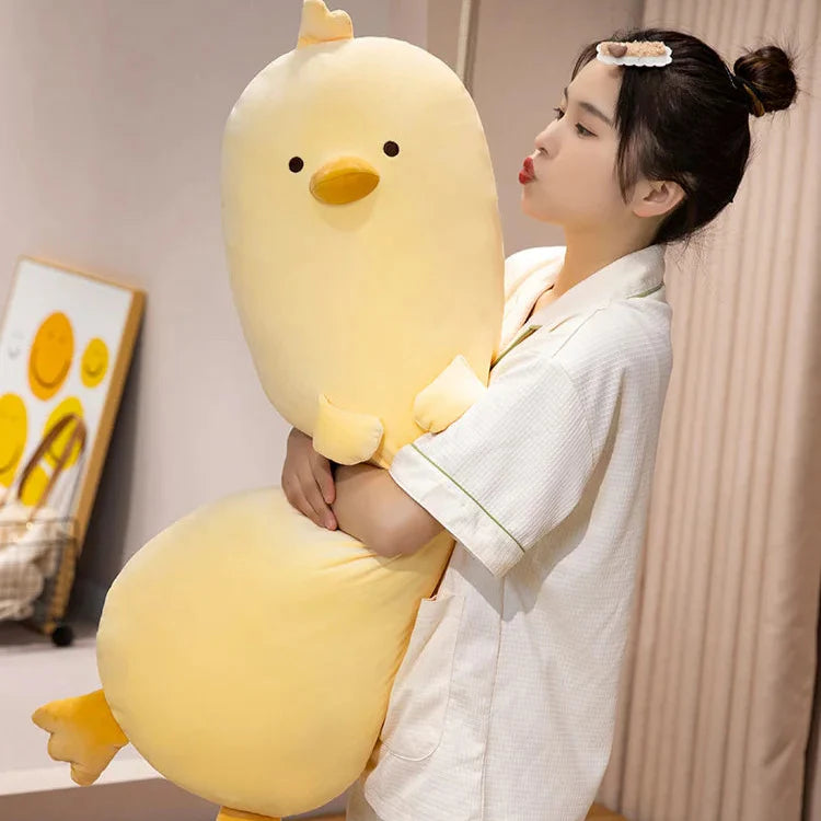 Peluche de almohada de pollo largo
