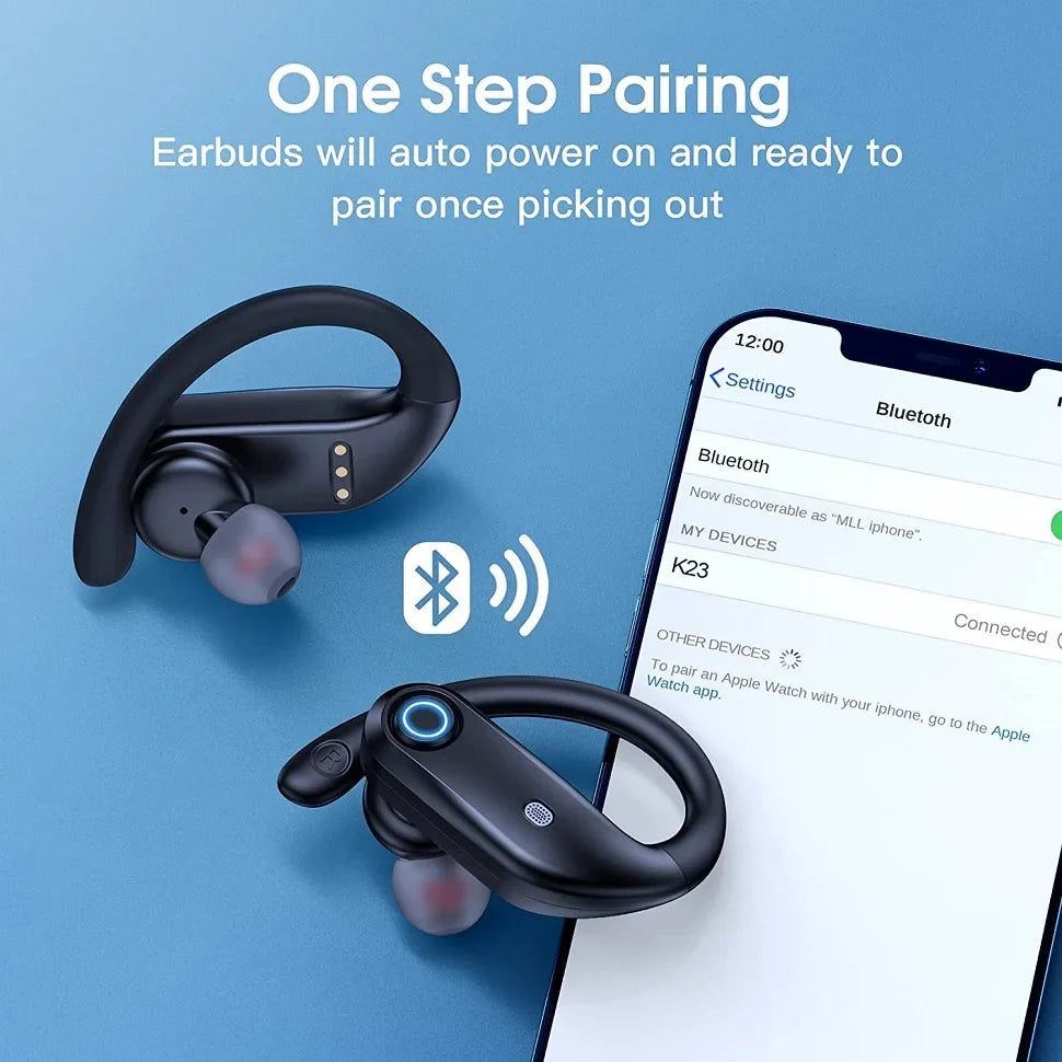 Bluetooth Earphones Wireless Earbuds with Wireless Charging Case Stereo Sound Headphones Built-in Mic In-Ear Headsets Deep Bass