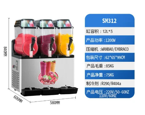 Machine Granita Commercial Granita Industrial Hand Operated  Frozen Drink Slushy Ice Shaving Slush Machine