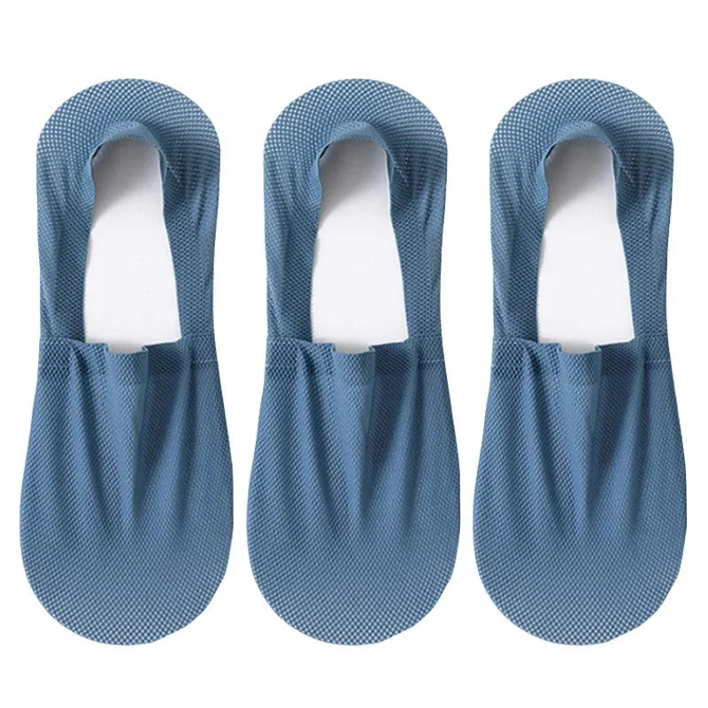 3-Pack Invisible Boat Socks – Breathable Low-Cut Socks