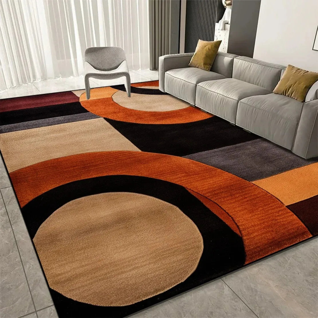 Large Geometric Carpets for Living Room Decoration Sofa Large Area Home Rugs for Bedroom Soft Non-slip Mat for Children