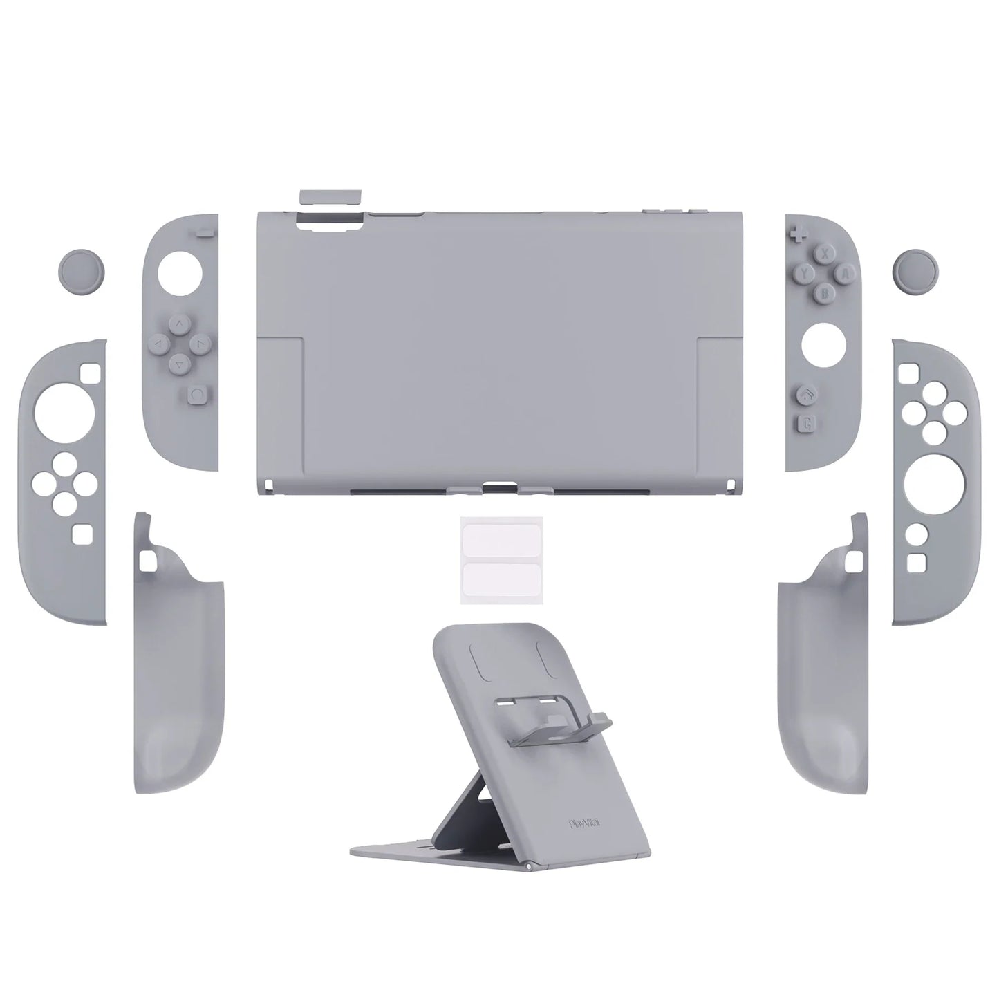 PlayVital Solid Color Protective Case for Nintendo Switch 2, Anti-Scratches Hard Shell Dockable Grip Cover with  Foldable Stand