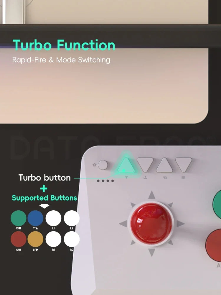 DATA FROG Y5A Arcade Stick for Switch 2/PC - Wireless Bluetooth/2.4G/Wired Fighting Game Controller