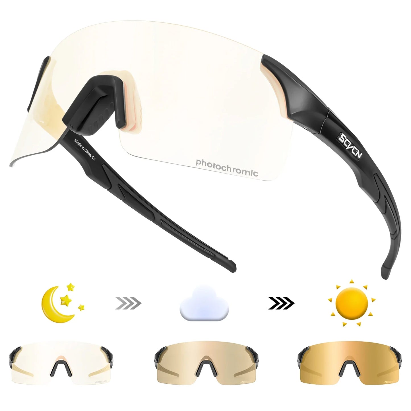 Photochromic UV400 Cycling Sunglasses for Sports