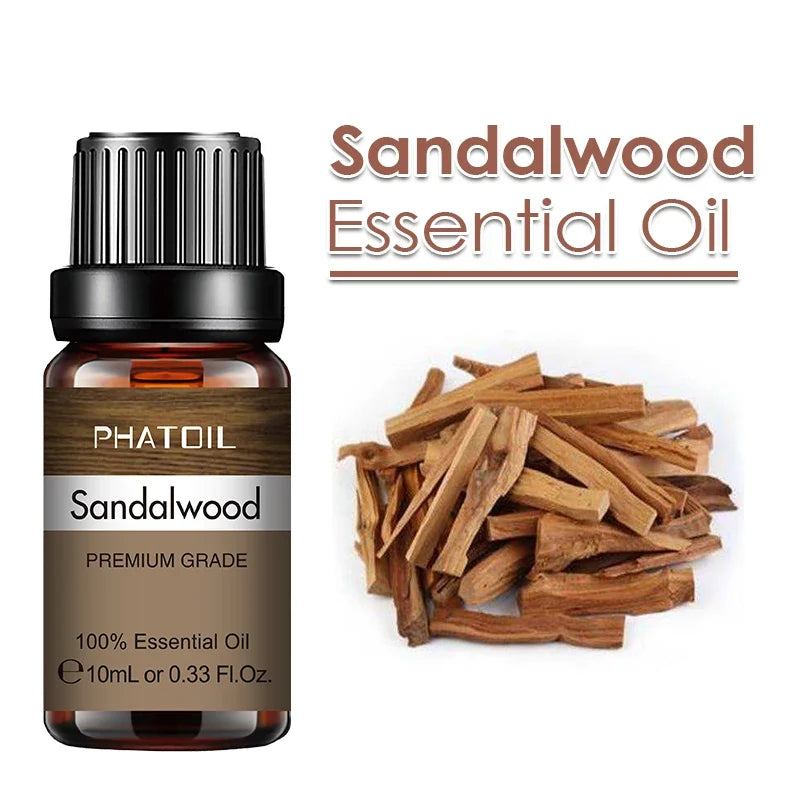PHATOIL 10ml Ginger Essential Oil for Perfume Candles Making Spa Massage Humidifier Rose Jasmine Pine Needles Tangerine Thyme