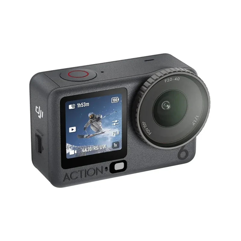 DJI Osmo Action 6 All-In-One Flagship Action Camera New 1/1.1-Inch Square Sensor Variable Aperture f/2.0-f/4.0 50GB Built-in Storage