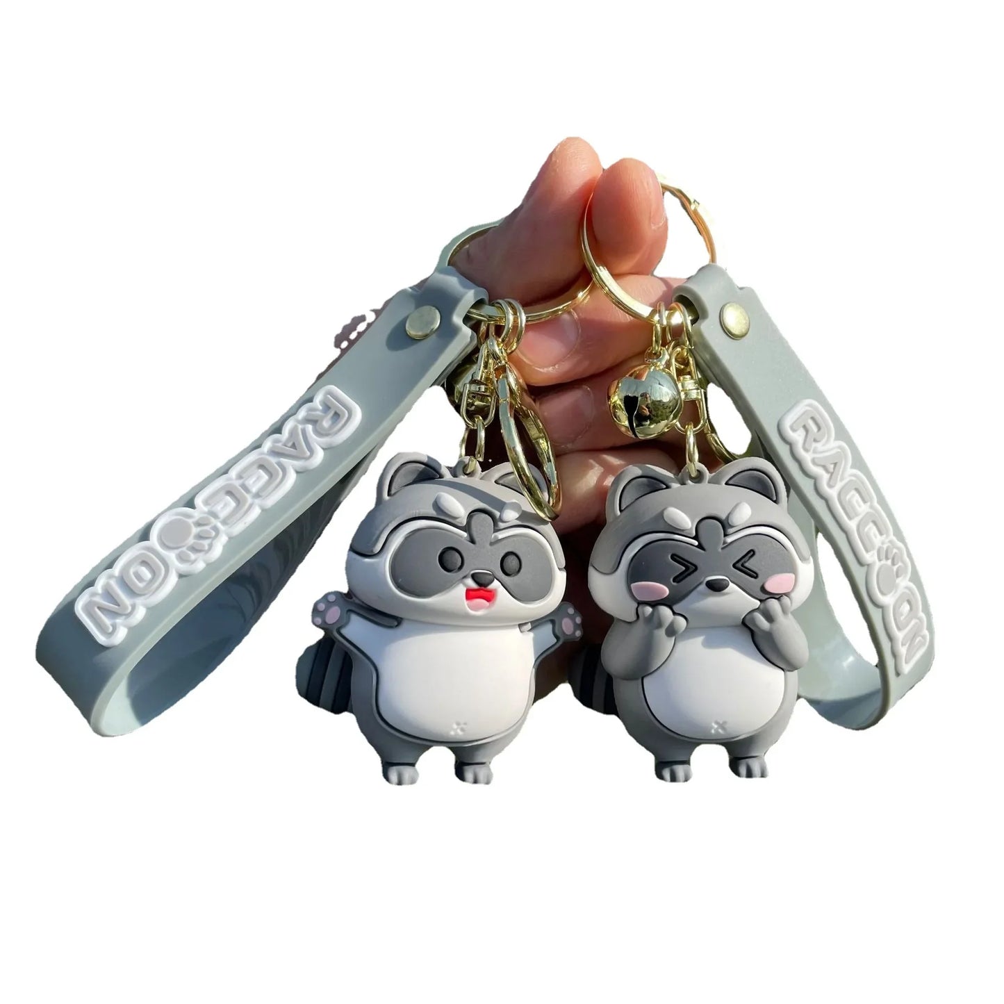 Llaveros de mapache kawaii