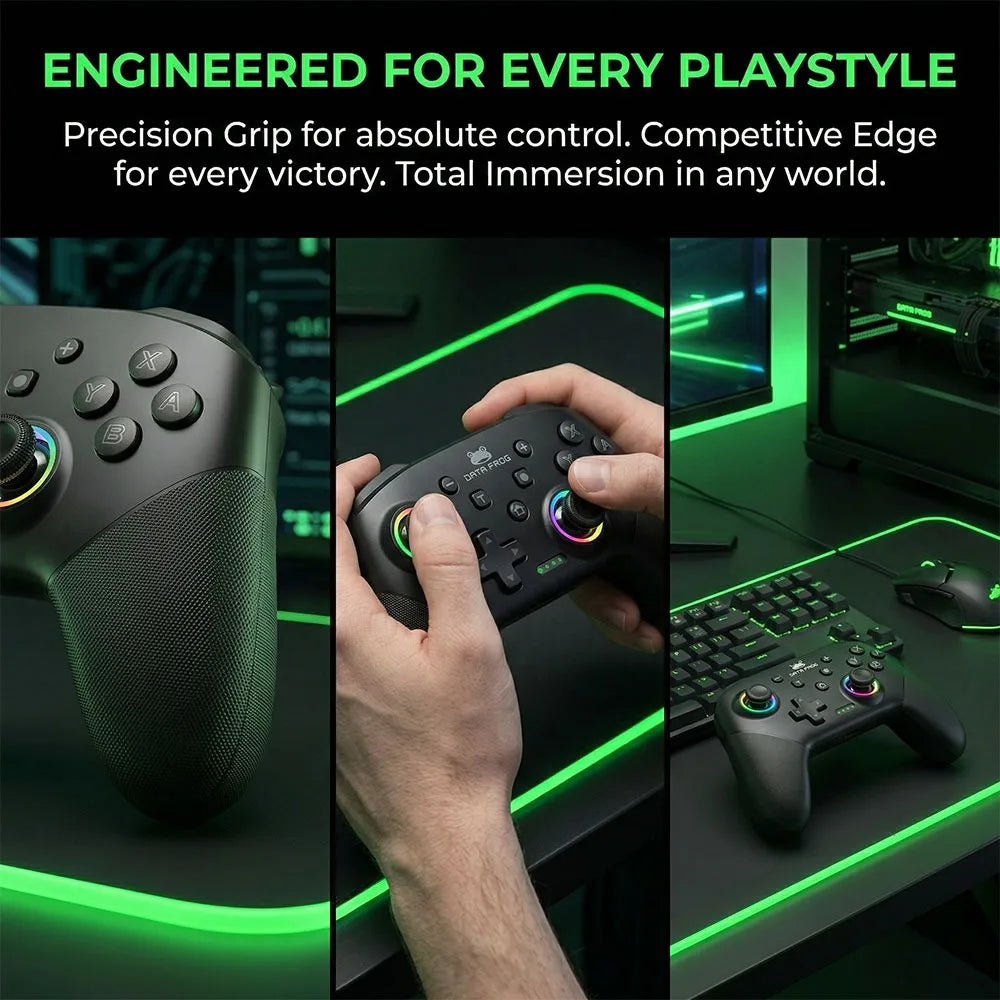 Wireless Smart Game Controller For Bluetooth Game Controller For 6-Axis Sensor/Hall Joysticks/Macro/for ios/android/PC/Switch