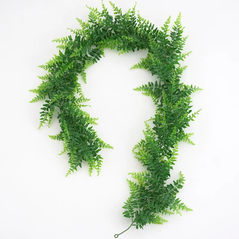 Dlight Decor 175cm Tropical Fern Vine Hanging Plant for Home and Garden Wall Decor